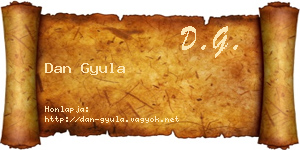 Dan Gyula névjegykártya