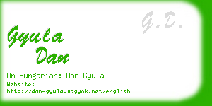 gyula dan business card